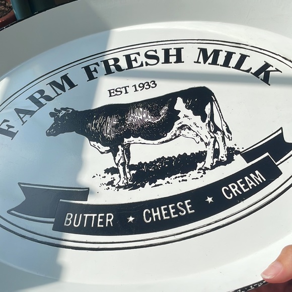 Large Metal farm house tray - Picture 2 of 6